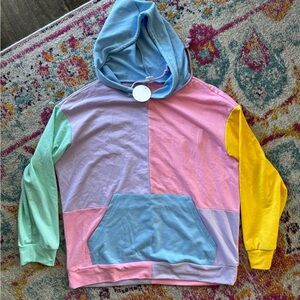 Colorful Patchwork Hoodie